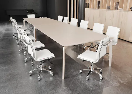 Vista 7 de Zuo Lider Plus Silla de oficina sin brazos, color blanco, silla de oficina blanca, estilo moderno, piel sintética, felpa y tela de piel sintética