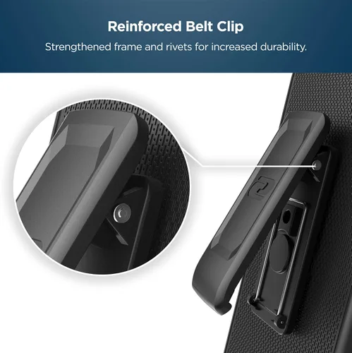 Vista 5 de Encased DuraClip - Funda para Samsung Galaxy S21 con clip para cinturón (2021), funda delgada con funda, color negro