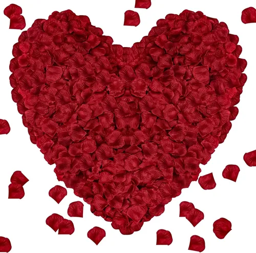 Vista 9 de Pyrrhiax 1000 pétalos de rosa artificiales, pétalos de rosa falsos para noches románticas, bodas, propuestas de decoración de flores de aniversario