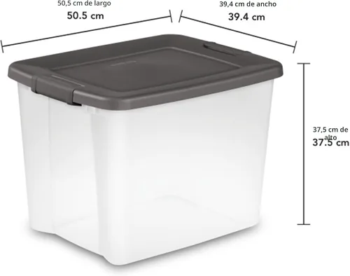 Vista 3 de Sterilite ShelfTote, contenedores de almacenamiento de plástico