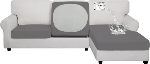 Vista 50 de Easy-Going Funda de cojín 100% impermeable para asiento de sofá, funda de cojín elástica de muebles, para niños, mascotas, cojín de sofá biplaza