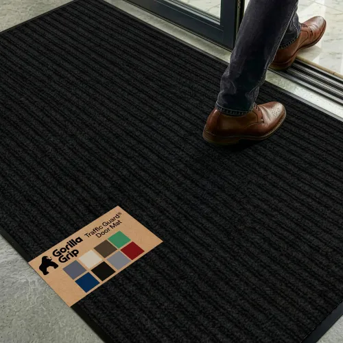 Vista 86 de GORILLA GRIP Traffic Guard - Tapete resistente para interiores y exteriores Negro