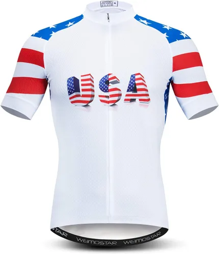 Vista 86 de Weimostar Hombre Ciclismo Jersey Manga Corta Bicicleta Ropa Multicolor Diamante