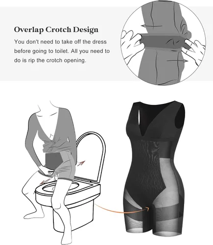 Vista 5 de Popilush Vestido formal de invierno con moldeador de cuerpo para mujer con control de abdomen