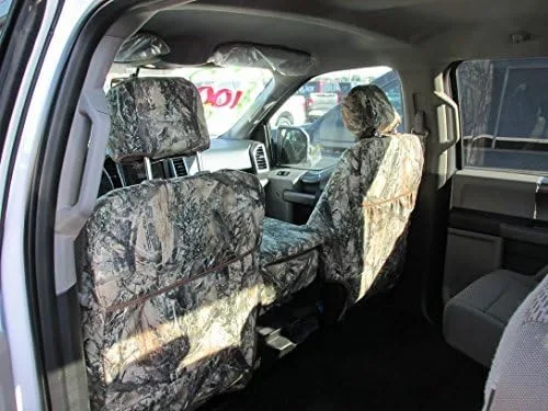 Vista 2 de Durafit Seat Covers, Juego de fundas de asiento delantero y trasero compatibles con Ford F150-F550 Super Crew 2019-2022 fabricado en tela