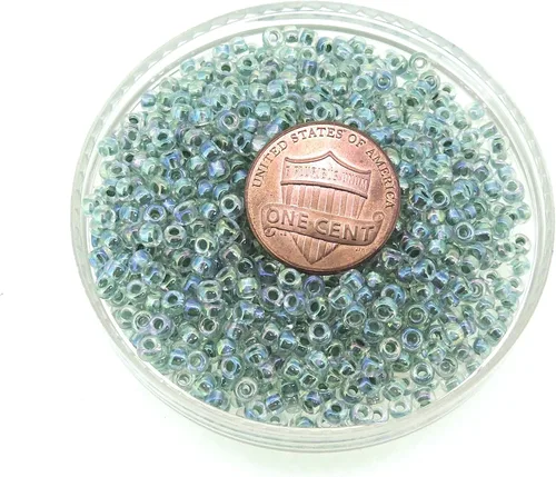 Vista 4 de Juego de 3 tubos – Miyuki Seed Beads Redondas, Tamaño 8/0, Seafoam Lined Crystal AB, 0.78 oz cada uno (2.33 oz en total) 8-263