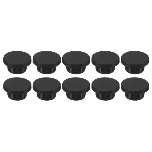 Vista 7 de MECCANIXITY Tapón de agujero de goma de silicona de 0.610 in de diámetro, tapón flexible suave para agujero de 0.591 in, negro, 10 piezas