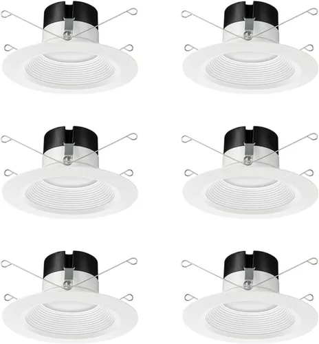 Vista 16 de Juno 4BEMW SWW5 90CRI CP6 M2 E-Series LED empotrable, moldura deflectora, 4 pulgadas, color blanco (paquete de 12)
