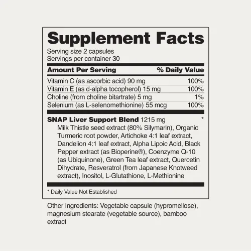 Vista 7 de Snap Supplements Salud del hígado y desintoxicación - Suplemento de cardo mariano que apoya la salud saludable del hígado y la digestiva, 60