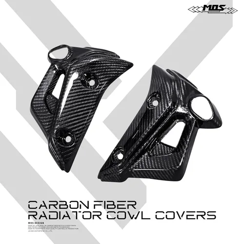 Vista 5 de Cubiertas de cubierta de radiador de fibra de carbono compatibles con Yamaha MT-07 2021