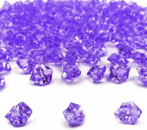 Vista 10 de Cubitos de hielo falsos, 1000 piezas de rocas de hielo acrílicas para centros de mesa, 0.433 x 0.551 in de dispersión de mesa de hielo artificial