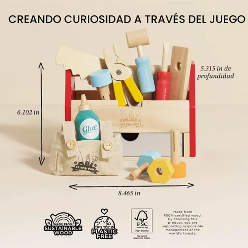 Vista 7 de Le Toy Van - Caja de herramientas de construcción y herramientas de madera