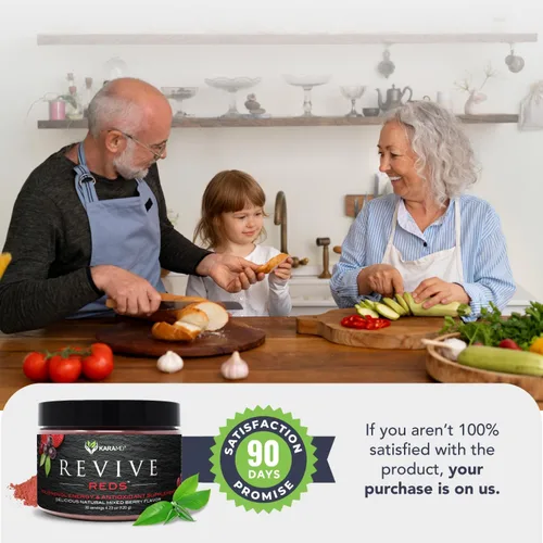 Vista 6 de KaraMD Revive Reds - Delicioso suplemento potenciador de energía de polifenoles, apto para veganos, sin gluten y sin OMG, superalimento en polvo