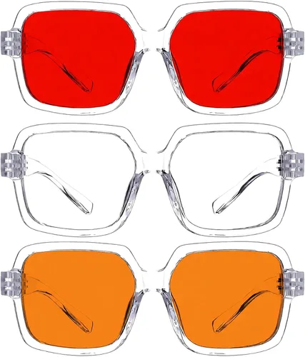 Vista 258 de Eyekepper Gafas de luz azul para hombre y mujer, paquete de 6 lentes Pilot Paquete de 6 color mezclado