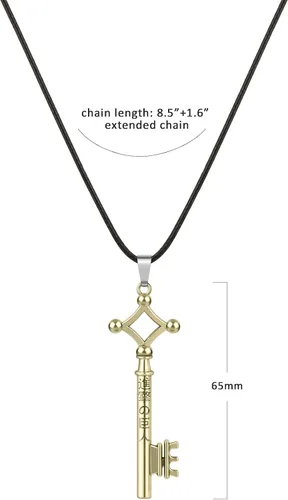 Vista 2 de Vancle Anime Aot Eren - Collar con colgante de llave de Ataque a Titán Alas de la Libertad