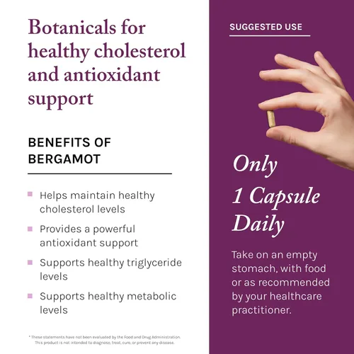 Vista 4 de Reserveage Beauty, soporte de colesterol de bergamota con resveratrol, suplemento antioxidante para apoyo cardiovascular y salud cardíaca, vegano