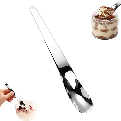 Vista 10 de Stainless Steel Dessert Spoon with Long Ergonomic Handle, Ice Cream Spoon 3PCS