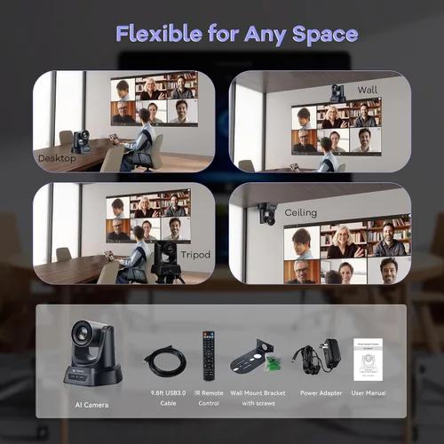 Vista 9 de TONGVEO Cámara PTZ Zoom Óptico 20X HDMI IP Transmisión en Vivo SDI USB3.0 1080P 60fps PoE Compatible con Servicios Religiosos Adoración Educación