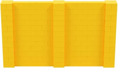 Vista 223 de EverBlock Kit de pared de 5 x 4 pies Bloques de construcción modulares Sistema de pared para edificios, pantallas y estructuras Divisor