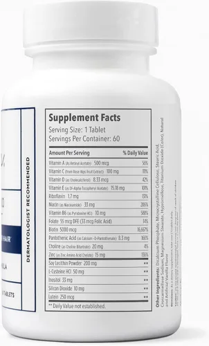 Vista 7 de Elon Matrix 5000 - Multivitamínico completo, vitaminas para el crecimiento de la piel, el cabello y las uñas, vitaminas saludables