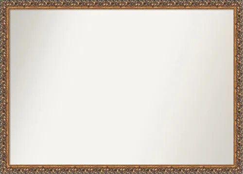 Vista 239 de Amanti Art Espejo de baño de bronce para sobre fregadero, 29 x 19 pulgadas, espejo rectangular de bronce antiguo, marco de madera tradicional