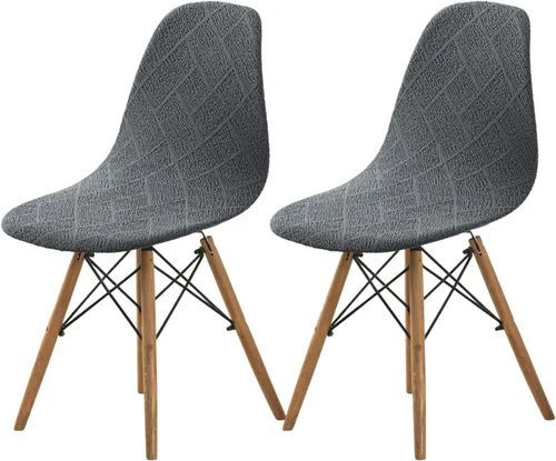 Vista 25 de HAOYONG Fundas para silla de comedor modernas de mediados de siglo, funda estampada para silla sin brazos, fundas elásticas para cocina, oficina