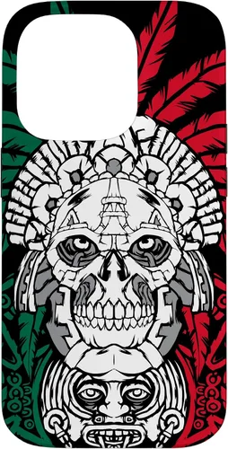 Vista 17 de Aztec Warrior Skull - Funda para iPhone 17, diseño de antepasados mexicanos