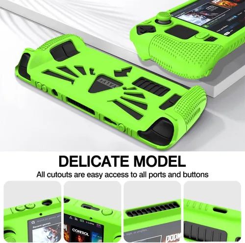 Vista 5 de SUIHUOJI Funda protectora de pie para cubierta de vapor protector de accesorios de silicona grueso cubierta suave con 2 pares de agarres