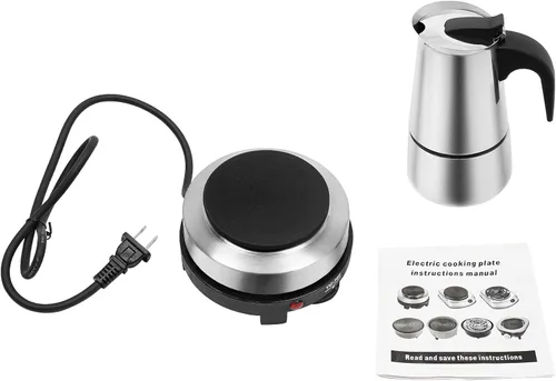 Vista 8 de Máquina de café, cafetera de acero inoxidable, cafetera de ajuste de temperatura de cinco velocidades (4 tazas (aproximadamente 6.8 fl oz/6.76 oz))