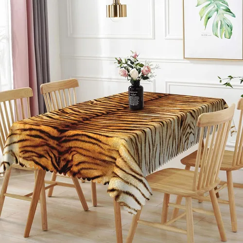Vista 9 de Mantel rectangular de 60 x 120 pulgadas, estampado de pájaros en ramas, mantel decorativo impermeable y resistente a las manchas, para cocina