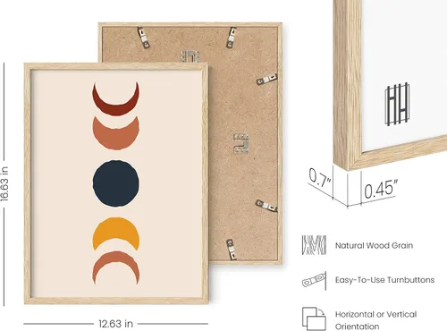 Vista 3 de HAUS AND HUES Arte de pared moderno de mediados de siglo, póster bohemio de sol, impresión moderna de mediados de siglo, cuadros boho para pared