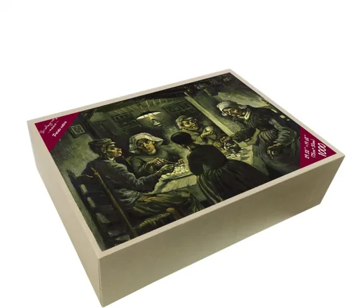 Vista 5 de Rompecabezas de madera para adultos de 1000 piezas en adelante, rompecabezas de Van Gogh pinturas famosas – Los comedores de papas, juguetes de Los