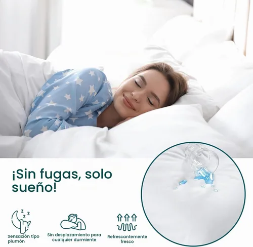 Vista 6 de Protectores de almohada impermeables con cremallera, tamaño estándar, paquete de 2 fundas de almohada con cremallera, fundas protectoras de almohada