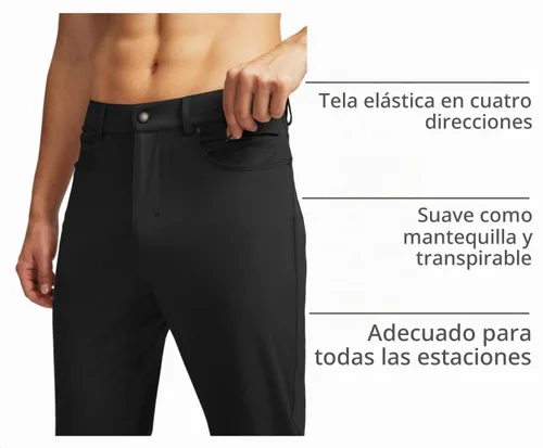 Vista 4 de G Gradual - Pantalones de golf elásticos para hombre con 6 bolsillos, ajustados, pantalones de vestir para hombre, para viajes, casuales, de trabajo