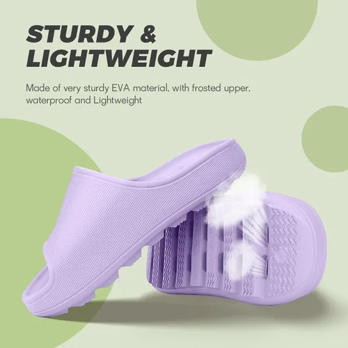 Vista 5 de Zapatos de ducha para mujeres y hombres, de secado rápido, ligeros, antideslizantes, para piscina, sandalias de baño, ultra acolchadas, suela