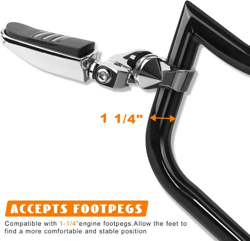 Vista 6 de protector para motor, barras de choque Highway delanteras para Softail Standard, Slim, Sport Glide, Street Bob, Fat Boy, Fat Bob, Low Rider
