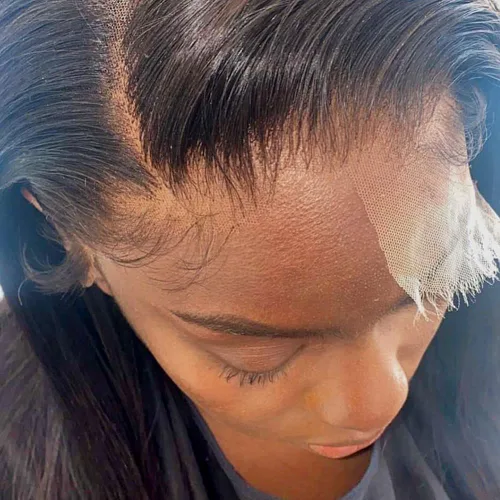 Vista 2 de Cierre frontal de encaje HD de 13 x 4 pulgadas, cabello humano lacio con encaje frontal de 10 pulgadas, cabello virgen brasileño 100% sin procesar