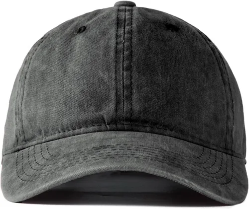 Vista 2 de Gorra de béisbol para hombre y mujer, de algodón liso, ajustable, de sarga lavada, de perfil bajo, A1008 de Edoneery