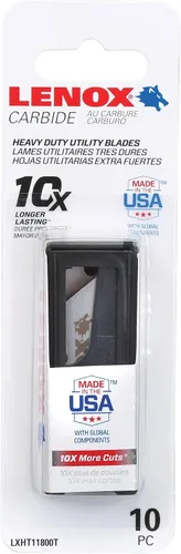 Vista 6 de LENOX Cuchillas de cuchillo utilitario, 10 cuchillas de carburo, 3/4 pulgadas, plegables y portátiles, almacenamiento para cuchillas (LXHT11800T)
