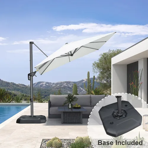 Vista 597 de PURPLE LEAF Paraguas al aire libre con base 8' x 8' protección solar verde Manzana Verde (Apple Green)
