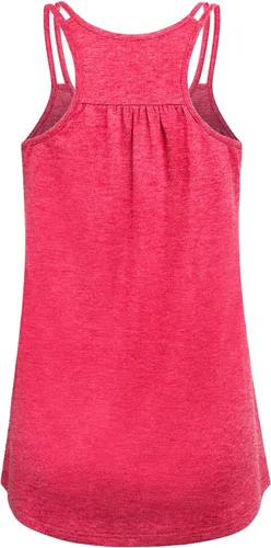 Vista 2 de Hibelle Camiseta sin mangas para mujer con cuello redondo y espalda cruzada