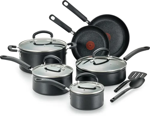 Vista 10 de T-Fal Fresh Gourmet Juego de utensilios de cocina de cerámica reciclada antiadherente, 12 piezas, apto para horno y asador hasta 500°F, tapa segura
