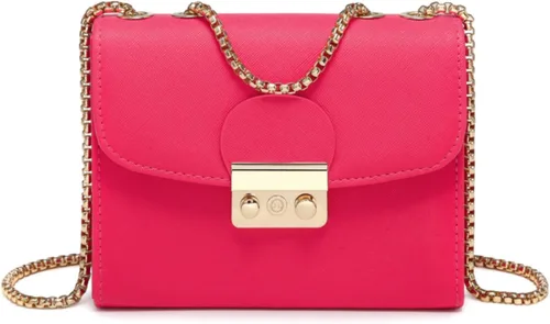 Vista 13 de Dasein Bolso cruzado pequeño para mujer, bolso de noche de diseñador, cartera clutch, bolso de mano para boda/baile de graduación/fiesta con doble