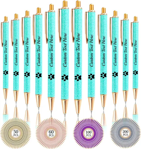 Vista 80 de Aolun 10 bolígrafos personalizados con nombre, bolígrafo retráctil con mensaje de texto para mujeres, enfermeras, escritura, cumpleaños, graduación