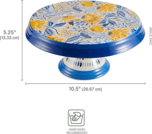 Vista 3 de Fitz & Floyd Fitz and Floyd Madeline - Soporte para platos para tartas, 10.5 pulgadas, multicolor