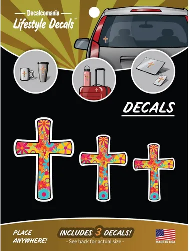 Vista 9 de Decalcomania - Calcomanías de cruces cristianas para ventana de coche o camión, calcomanía de cruz blanca y negra para automóvil y calcomanías