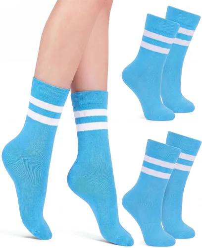 Vista 25 de Syhood Crew Stripe Socks Unisex Athletic Socks