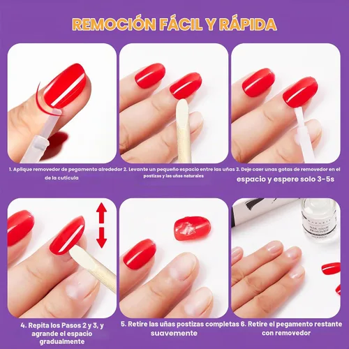Vista 6 de Makartt Removedor de pegamento para uñas a presión: 0.3 fl oz de pegamento para puntas de uñas, uñas acrílicas, uñas postizas, removedor