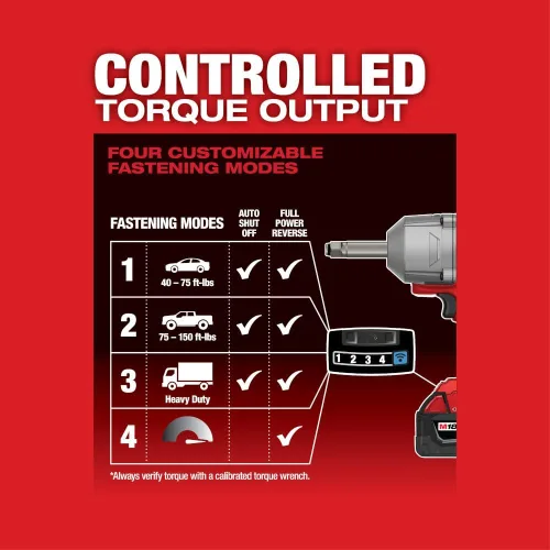 Vista 3 de Llave de impacto de torque controlada por yunque extendido M18 FUEL de 1/2 pulgada con ONE-KEY