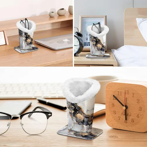 Vista 24 de Fintie Soporte para anteojos forrado de felpa con base magnética, estuche de cuero vegano prémium para lentes